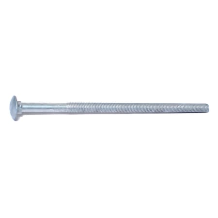 Midwest Fastener Carriage Bolt, Square Neck, 16 (Coarse), 8 in L, Steel, Hot Dipped Galvanized, 50 PK 05514